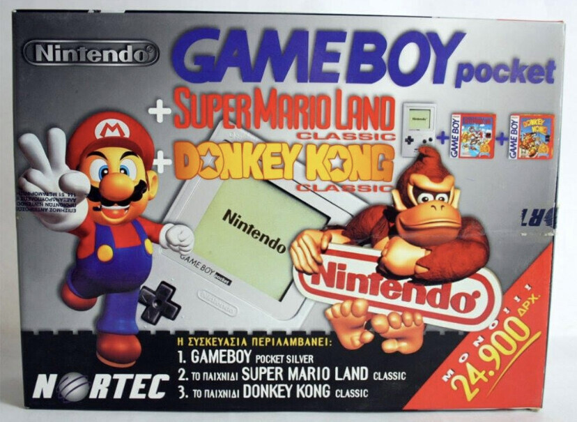  Nintendo Game Boy Pocket Super Mario Land &amp; Donkey Kong Bundle [GR]