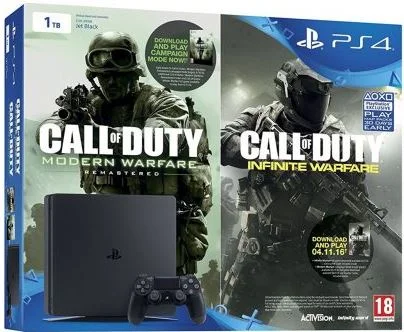  Sony PlayStation 4 Slim Call of Duty Modern Warfare + Infinite Warfare Bundle