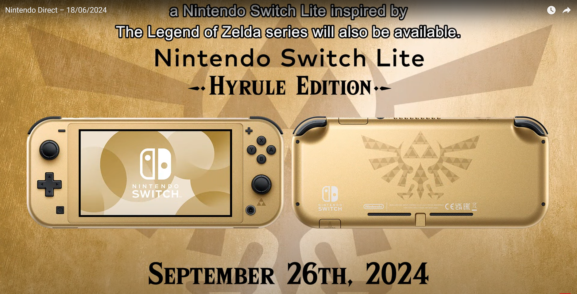  Nintendo Switch Lite Legend of Zelda Hyrule Console