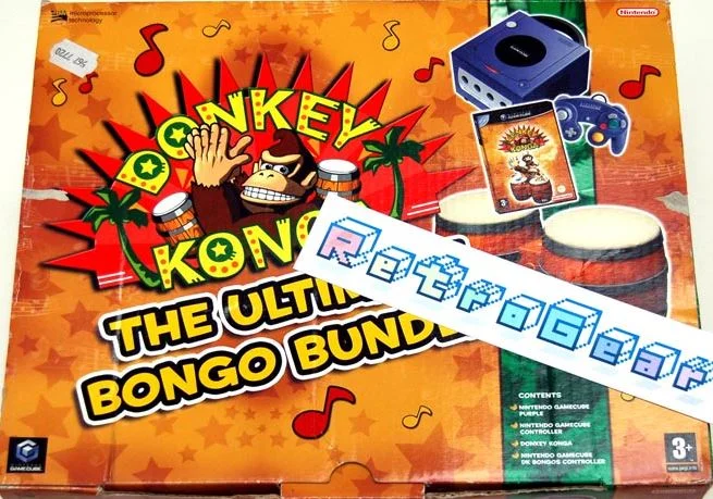  Nintendo GameCube Donkey Konga Indigo Bundle