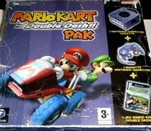  Nintendo GameCube Mario Kart Double Dash Indigo Bundle