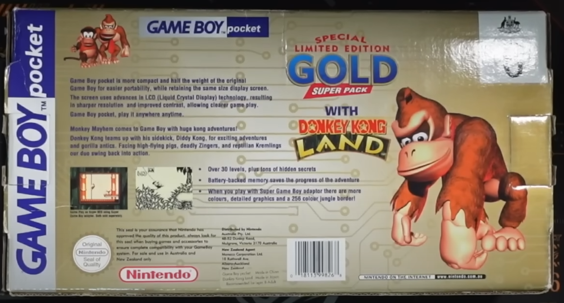 Nintendo Game Boy Pocket Gold Super Pack