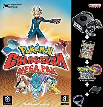 Nintendo GameCube Pokemon Colosseum Black Border Bundle