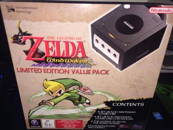  Nintendo GameCube Zelda Windwaker Black Bundle