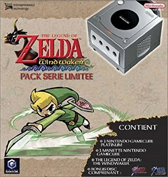  Nintendo GameCube Zelda Windwaker Silver Bundle
