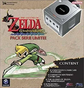 Nintendo GameCube Zelda Windwaker Silver Bundle
