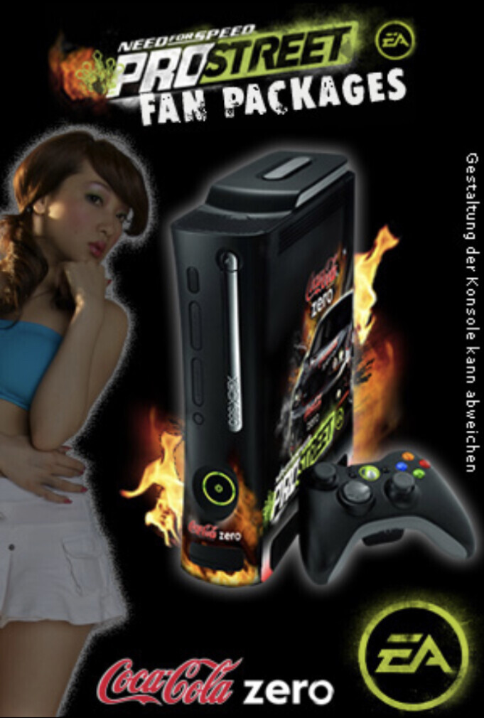  Microsoft Xbox 360 NFS Coca-Cola Zero Console