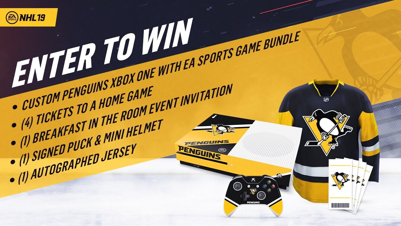  Microsoft Xbox One Pittsburgh Penguins Console