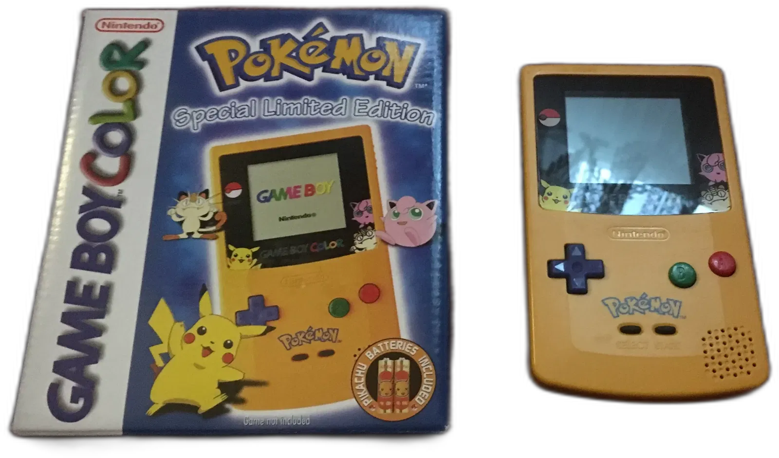  Limited Edition Pokemon Yellow Game Boy Color System : Video  Games