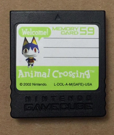  Nintendo Gamecube Animal Crossing Memory Card - Rover (Black)