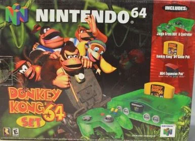  Nintendo 64 Jungle Green Donkey Kong Bundle