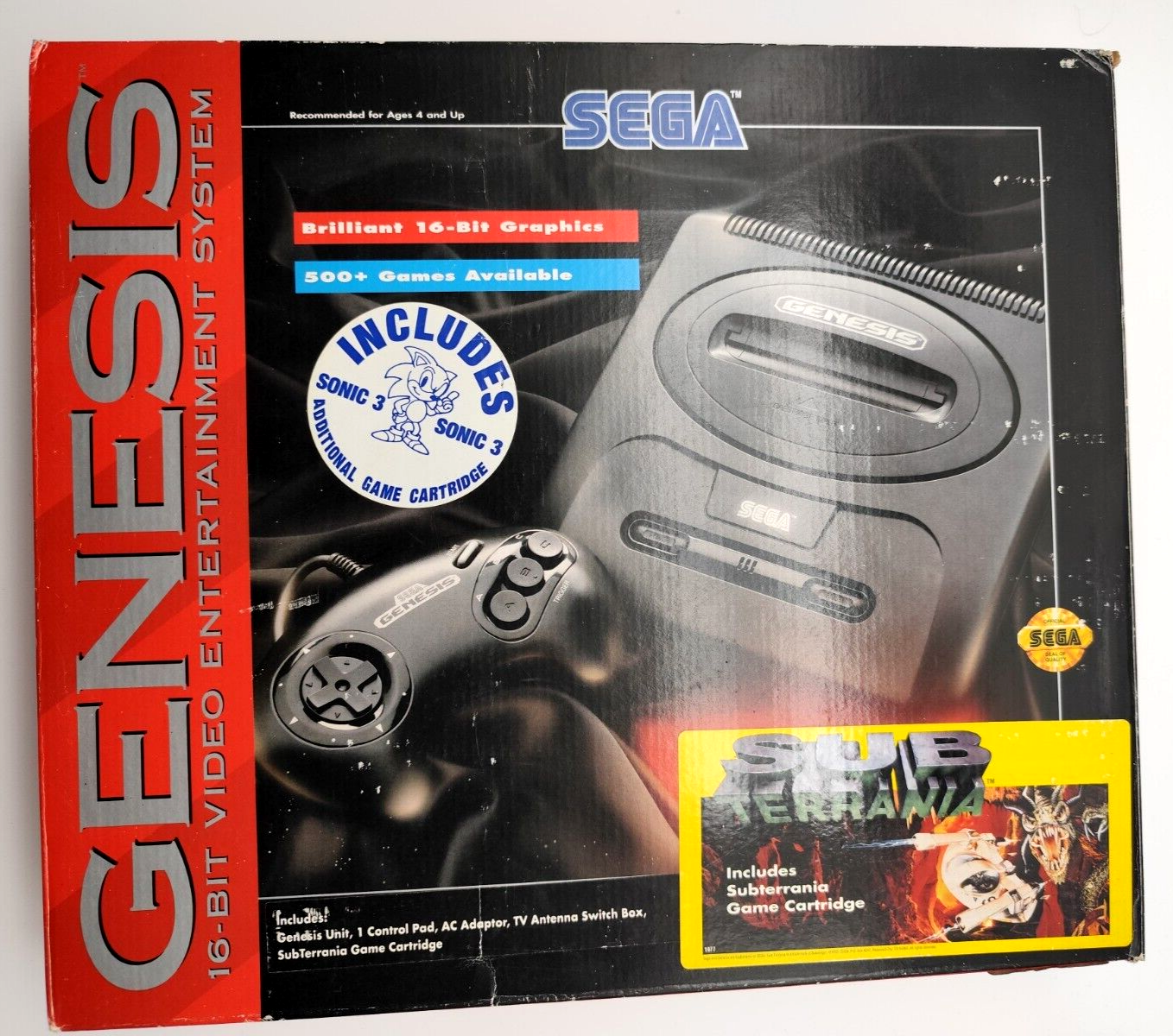 Sega Genesis Model 2 Subterrania + Sonic 3 Bundle