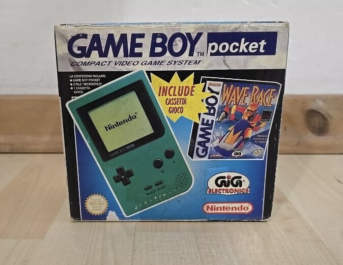  Nintendo Game Boy Pocket Wreen Wave Race Bundle [IT]