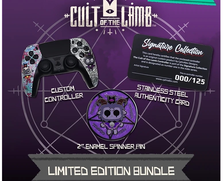  Sony PlayStation 5 Cult of the Lamb Officially Licensed Controller for PS5 - Goat of the Year