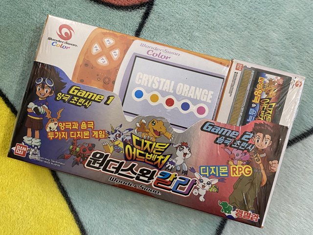 Bandai WonderSwan Color Crystal Orange Digimon Bundle [KOR]