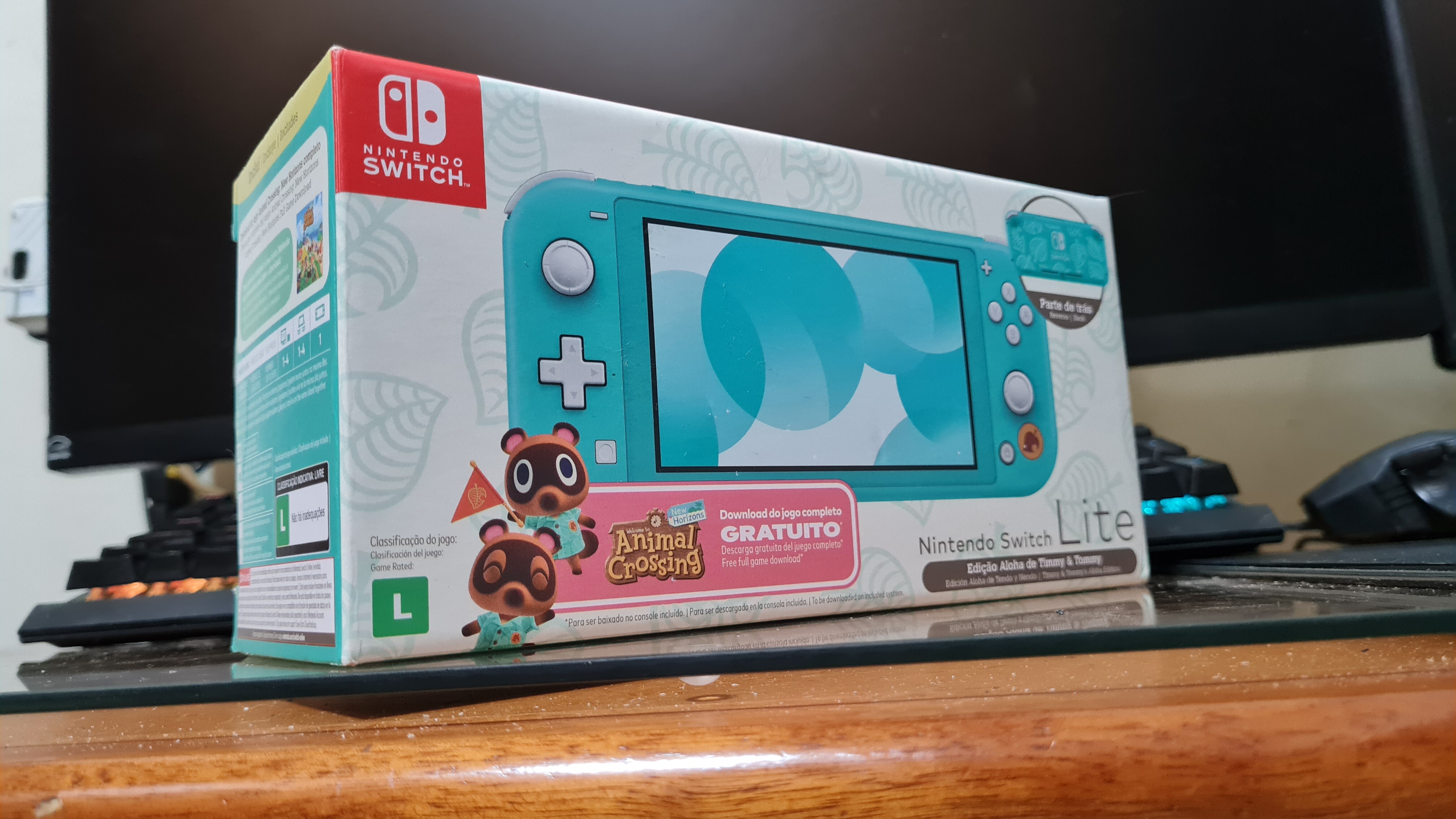 Nintendo Switch Lite Turquoise Timmy &amp; Tommy&#039;s Aloha Console [BR] 