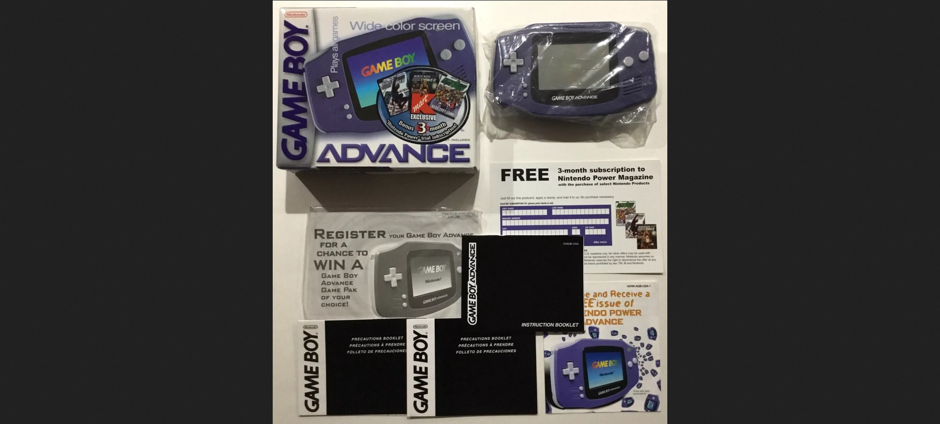  Nintendo Game Boy Advance Indigo Kmart Bundle