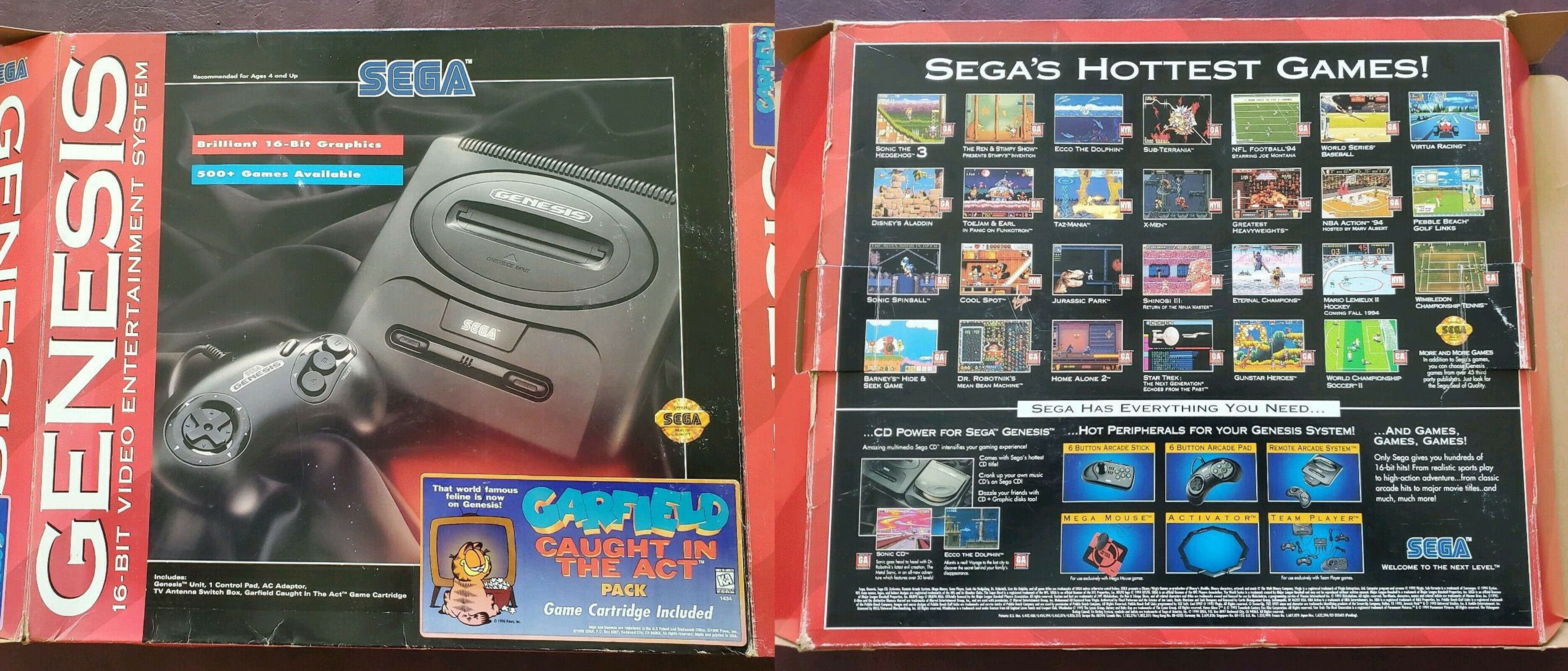  Sega Genesis Mega Drive Garfield Bundle