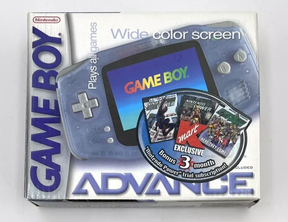 Nintendo Game Boy Advance Glacier Kmart Bundle