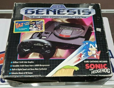 Sega Genesis Sonic the Hedgehog + Taz Bundle
