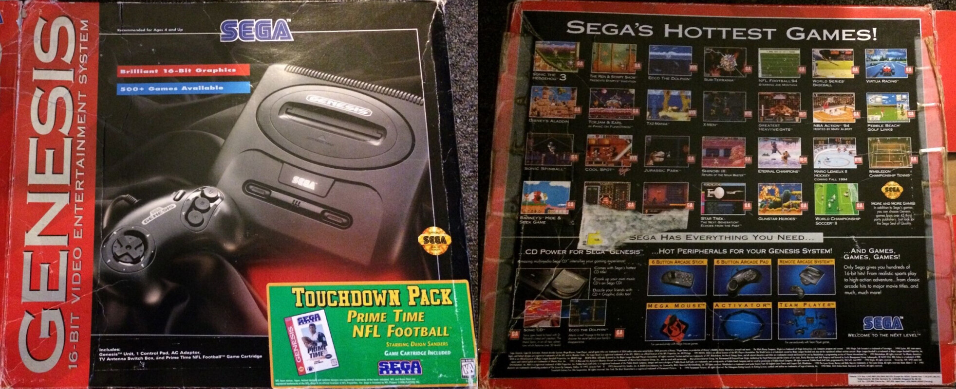  Sega Genesis Mega Drive Touchdown Pack