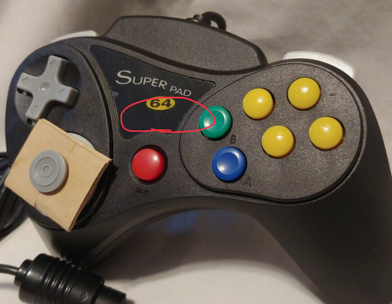 Nintendo 64 Super pad 64 no turbo button