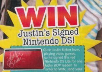 Nintendo DS Lite BOP Justin Bieber Console