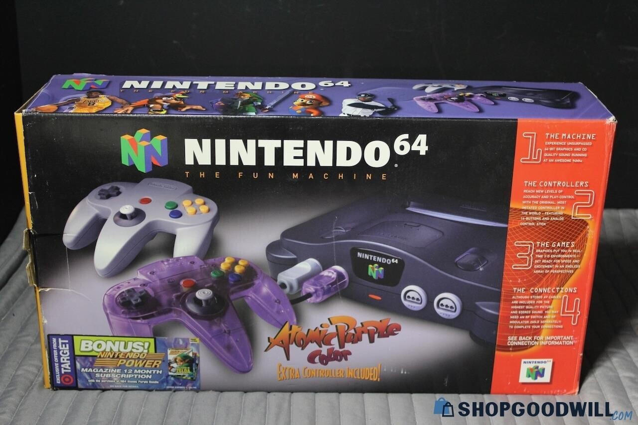  Nintendo 64 N64 Atomic Purple Bundle with Target bonus