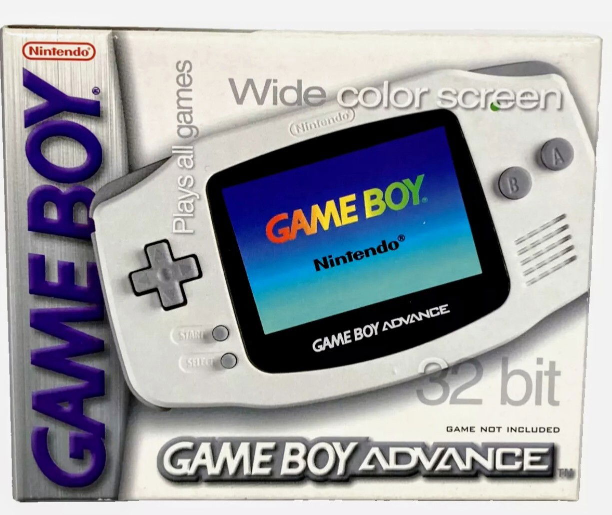Nintendo Gameboy Advance GBA AGB-001 Clear White Handheld