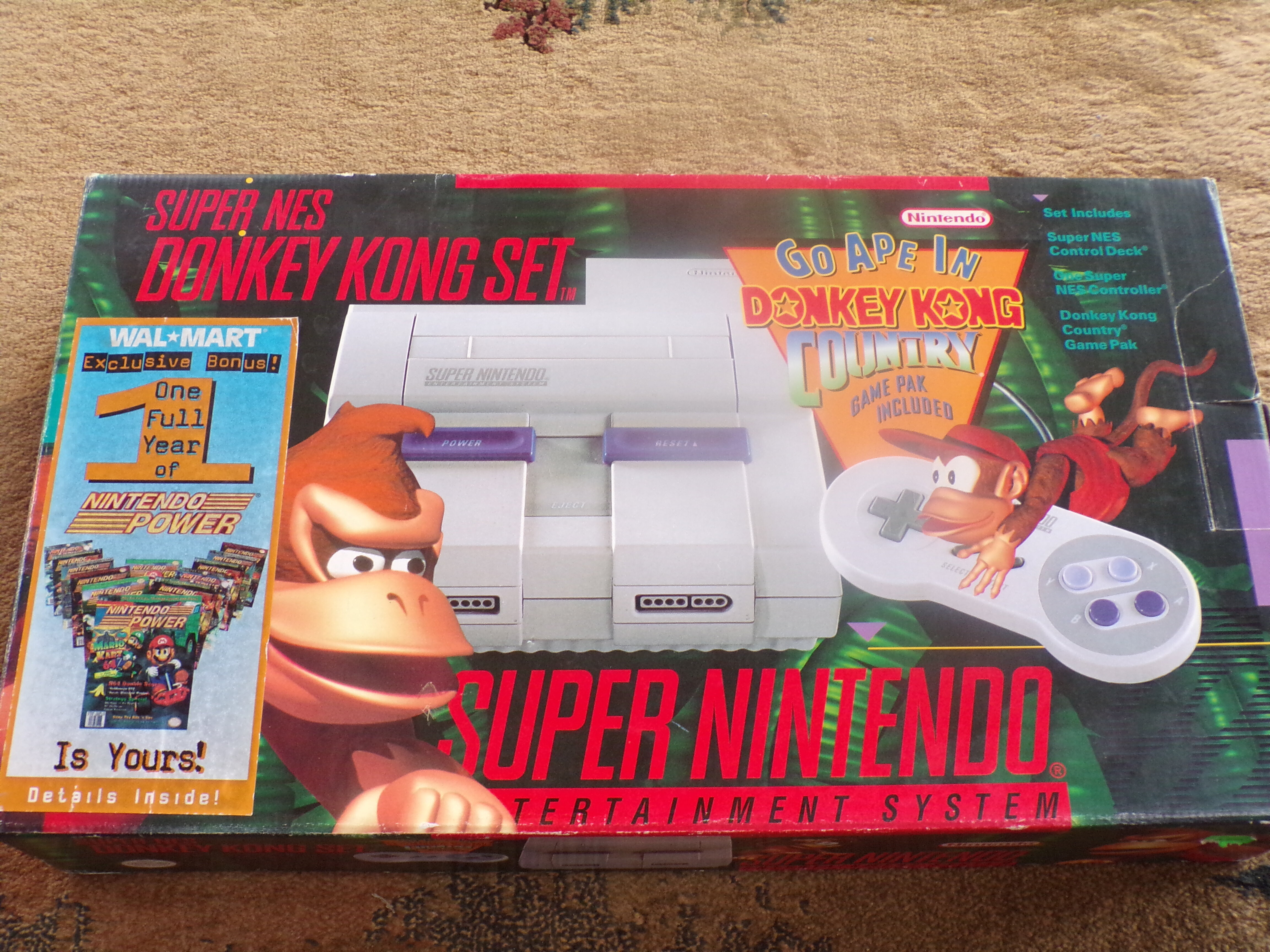  SNES Donkey Kong Country Nintendo Power Bundle