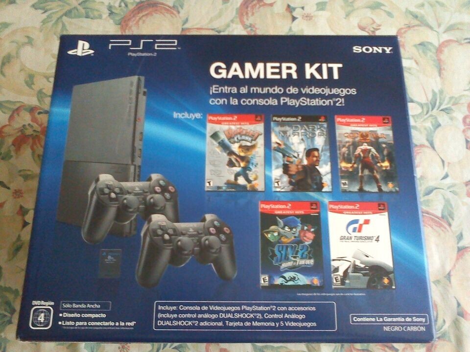  Sony PlayStation 2 Gamer Kit Blue box Bundle