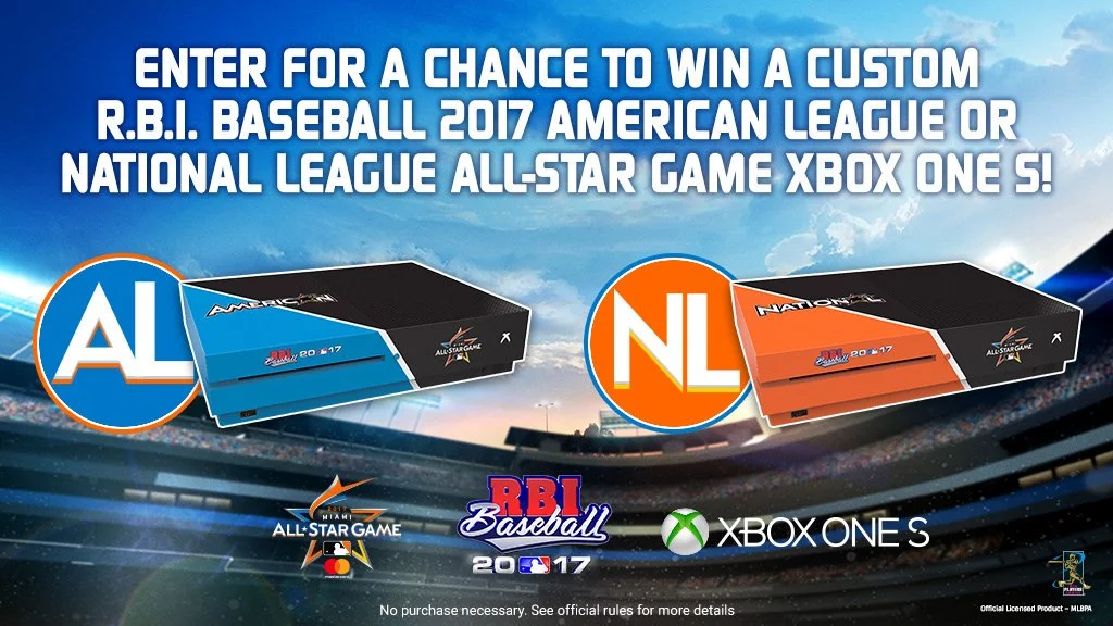  Microsoft Xbox One S RBI Baseball All-Star Game 2017 Console
