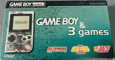 Nintendo Game Boy Pocket 3 Games Pack Green Bundle