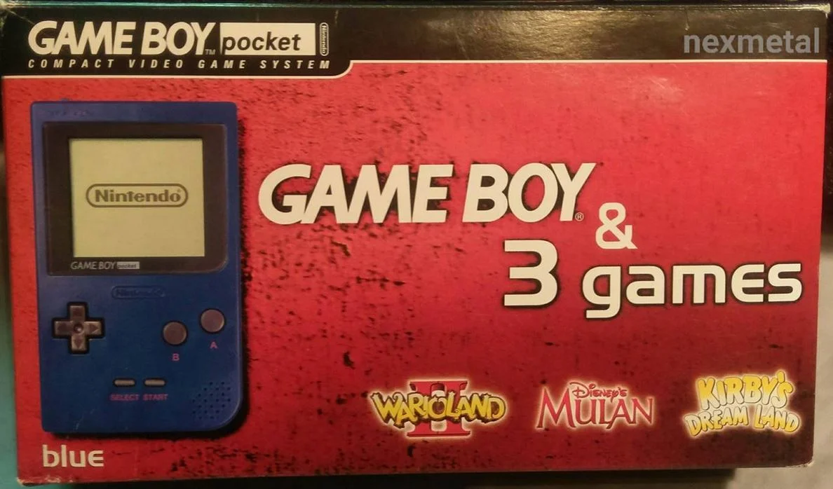  Nintendo Game Boy Pocket 3 Games Pack Red Bundle