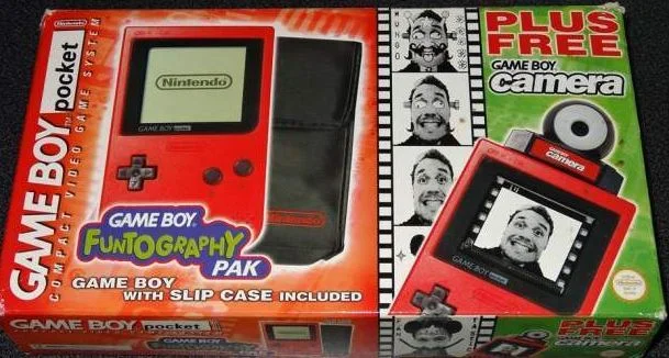  Nintendo Game Boy Pocket Funtography Red Bundle