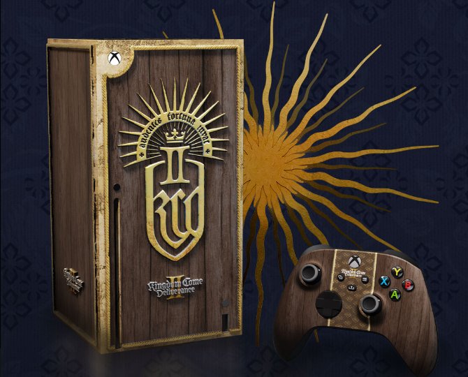  Microsoft Xbox Series X Kingdom Come Deliverance &quot;Woodgrained&quot; style Console [FR]