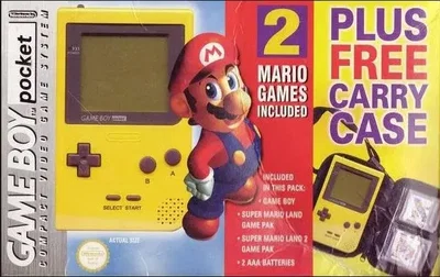 Nintendo Game Boy Pocket 2 Mario Games + Carry Case Console Bundle