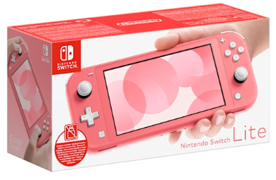  Nintendo Switch Lite Console Coral Pink -Adaptor not Included