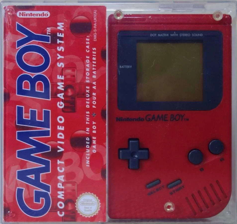  Nintendo Game Boy Crystal Case Red Console