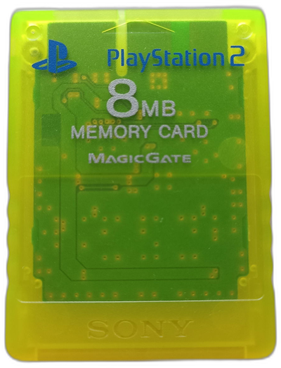 Sony PlayStation 2 Lime Green Memory Card