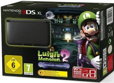  Cobalt Blue Nintendo 3DS System With Luigi's Mansion