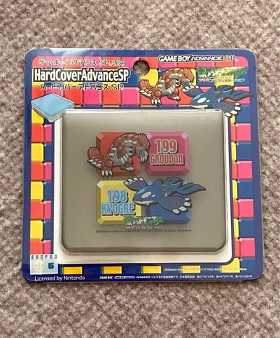 Nintendo Game Boy Advance SP Kyogre 198 and Groudon 199 Hard Cover Advance SP