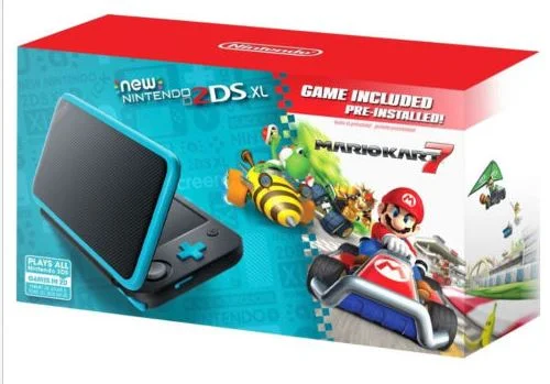  New Nintendo 2DS XL Mario Kart 7 Blue Bundle
