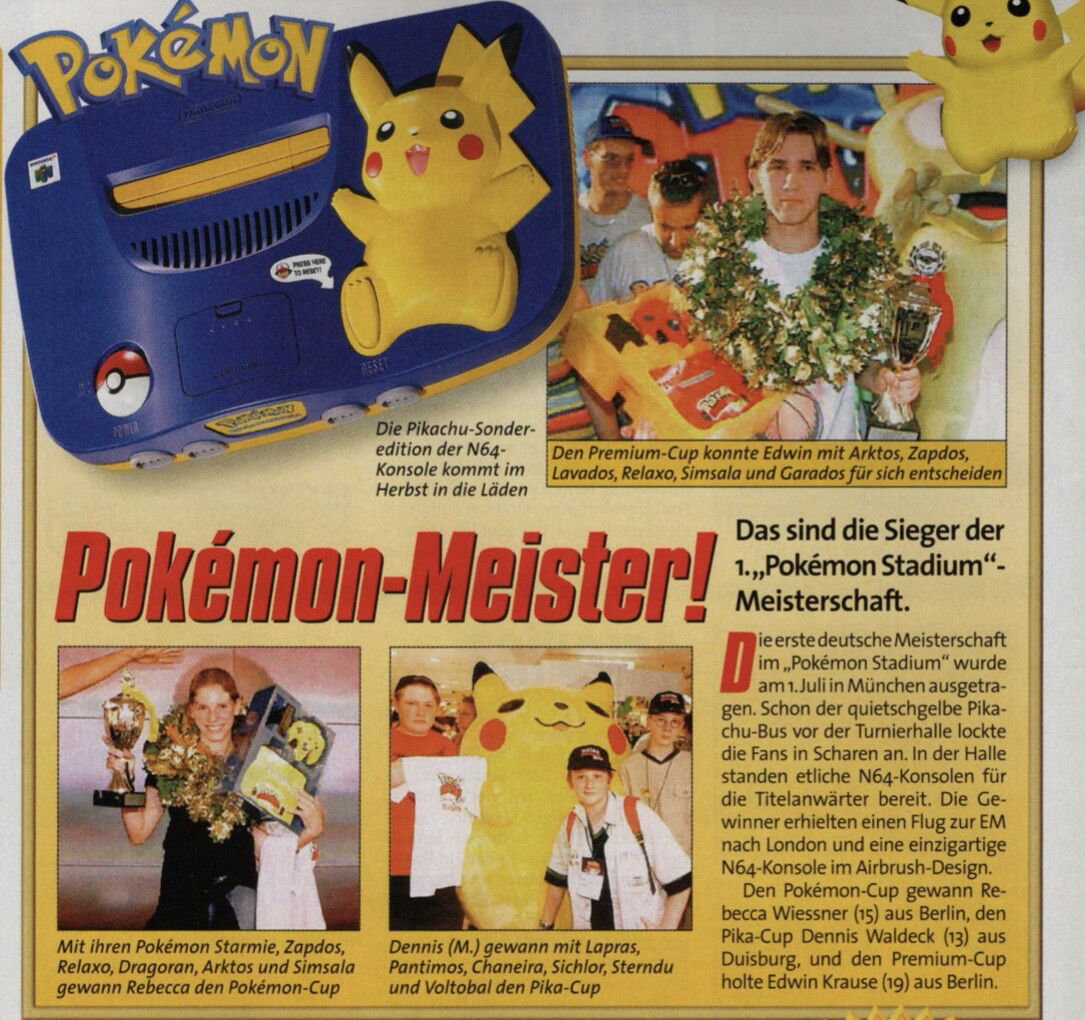 Nintendo 64 Pokémon Championship 2000 Pika Cup Console
