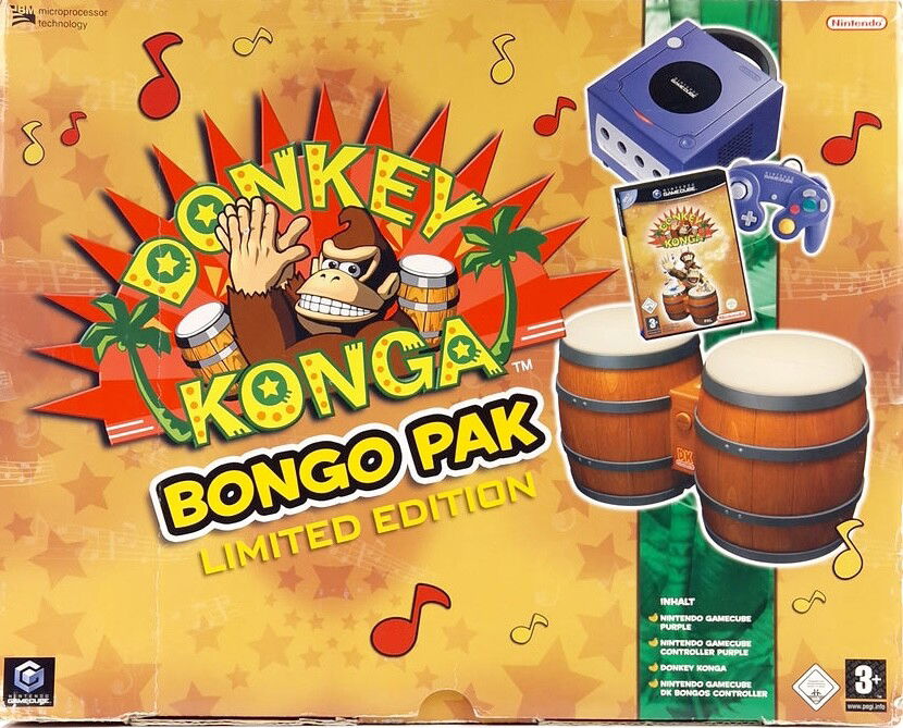 Nintendo GameCube Donkey Konga Indigo Bundle
