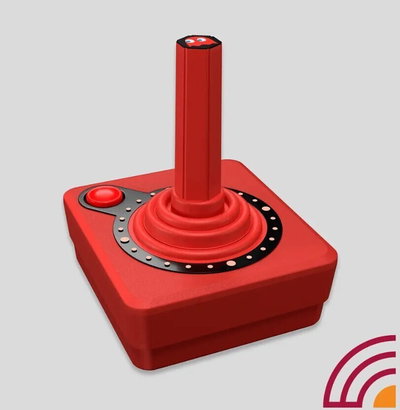 Atari 2600 CX40+ Wireless Joystick: Ghost Edition - BLINKY