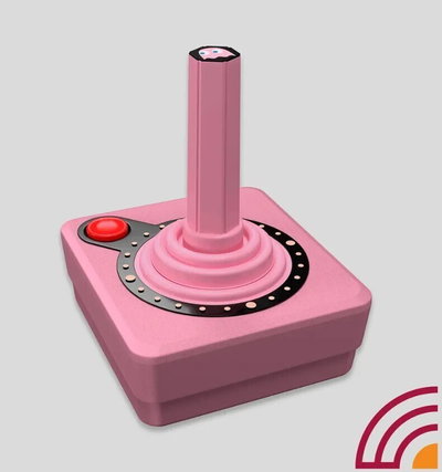 Atari 2600 CX40+ Wireless Joystick: Ghost Edition - PINKY