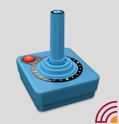Atari 2600 CX40+ Wireless Joystick: Ghost Edition - INKY