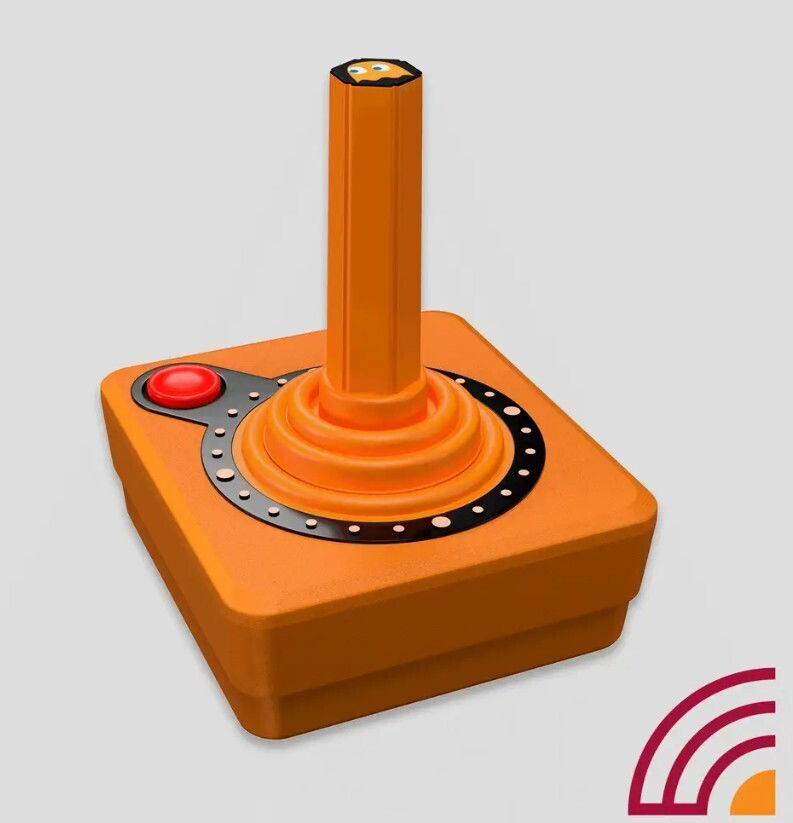  Atari 2600 CX40+ Wireless Joystick: Ghost Edition - CLYDE