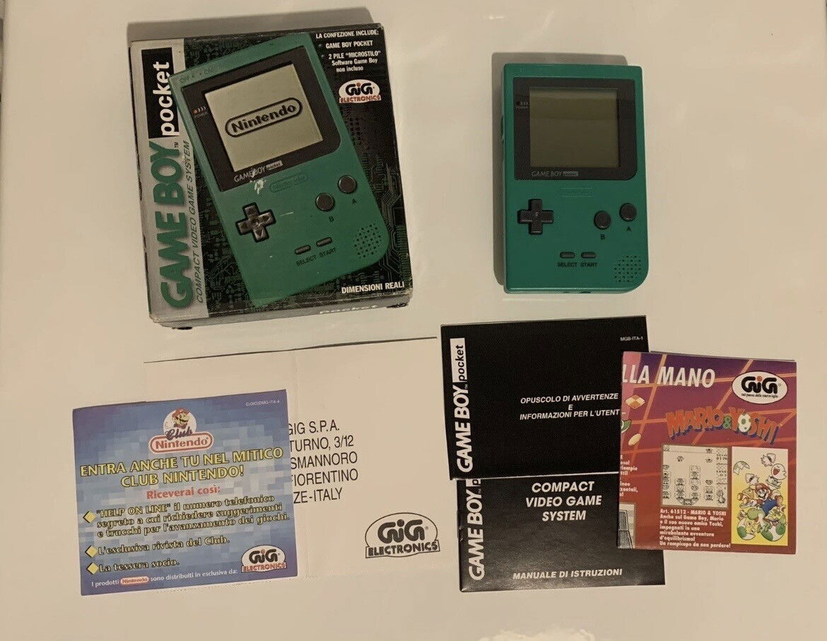  Nintendo Game Boy Pocket Green Console [IT]